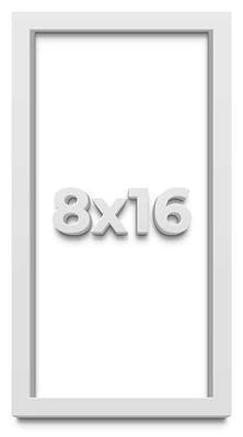 8x16 Shadow Box Frame White | 2 Inches Deep Shadowbox with 1 3/4 Inch Usable Depth | UV Resistant Acrylic Front, Acid Free Backing, and Hanging Hardware | Wentworth Picture Frame Style