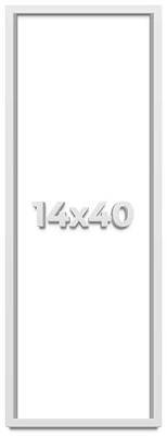14x40 Shadow Box Frame White | 2 Inches Deep Shadowbox with 1 3/4 Inch Usable Depth | UV Resistant Acrylic Front, Acid Free Backing, and Hanging Hardware | Wentworth Picture Frame Style