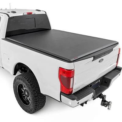 Rough Country Soft Roll-Up Truck Bed Cover for Ford F-250 & F-350 Super Duty (2017-2025) – Fits 6'10 Bed, Low-Profile All-Weather Tonneau Cover
