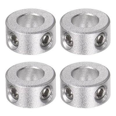 HARFINGTON 4pcs Shaft Collar 6mm Bore Aluminum Alloy Set Screw Shaft Collars, 12mm OD, 6mm Width, for Wheel Barrow Axle, Gearbox Assemblies, CNC Machine Tools, Industry, Anodization