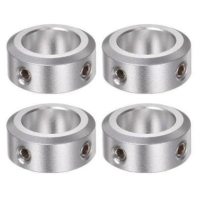 HARFINGTON 4pcs Shaft Collar 15mm Bore Aluminum Alloy Set Screw Shaft Collars, 24mm OD, 10mm Width, for Wheel Barrow Axle, Gearbox Assemblies, CNC Machine Tools, Industry, Anodization
