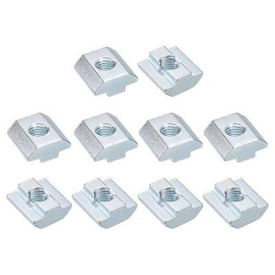uxcell T Nuts, 30pcs - Nickel Plated Carbon Steel T Slot Bolts, 4040 Series M8 Hammer Head Fastener, Sliding T Nuts for Aluminum Extrusion Profile (Silver)