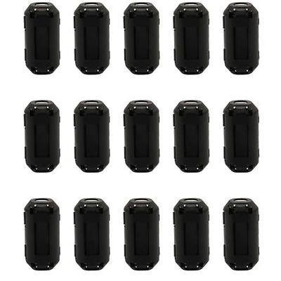 15Pcs 5mm Clip-on Ferrite Ring Core RFI EMI Noise Suppressor Cable Clip for Telephones Tvs Speakers Radio Audio Equipment Noise Suppressor Video Cable Power Cord