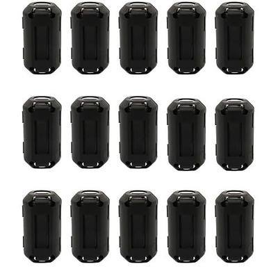 15Pcs 9mm Clip-on Ferrite Ring Core RFI EMI Noise Suppressor Cable Clip for Telephones Tvs Speakers Radio Audio Equipment Noise Suppressor Video Cable Power Cord