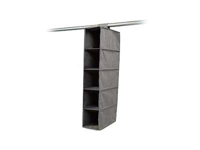 Covermates Keepsakes Hanging Shoe Organizer for Closet – Vertical Storage Shelves for Sneakers, Sandals, and Sweaters – Heavy-Duty Wardrobe Organization, Grey Heather