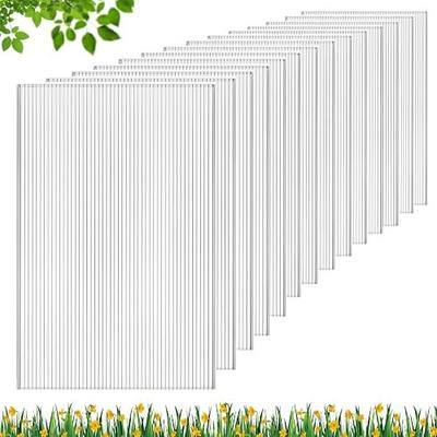 DGSL 6 Pcs Polycarbonate Greenhouse Panels, 4' x 2' x 0.16'' Twin-Wall Panels, Polycarbonate Sheet for All Weather Outdoor Garden and Greenhouse Covering