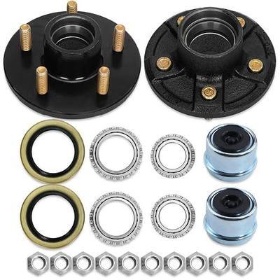 2Sets 5 Lug 3500Lb Trailer Hub Kit, 5x4.5 for 1-1/16"-1-3/8" Tapered Spindle, Boat Use