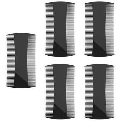 5 Pack Double-Sided Pocket Comb for Hair, Beards & Mustaches | Fine & Coarse Teeth, Everyday Comb For Detangling Knots, Beard Care & Grooming