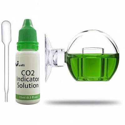 Glass CO2 Drop Checker – CO2 Monitor Kit for Aquarium Planted Tank CO2 System (Drop Checker with Solution)