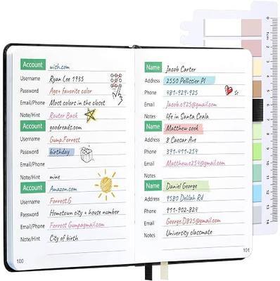 UpUDo Password Book, Hardcover Internet Password Keeper and Telephone Address Organizer for Record Contacts-160 Pages- 4.3x5.5 inch Journal for Home or Office