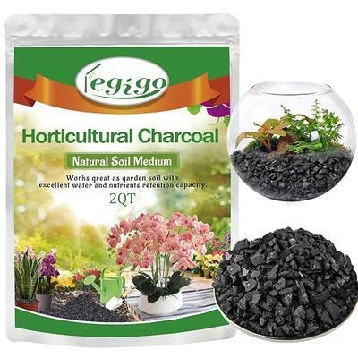 Legigo 2 QT Horticultural Charcoal- Natural Charcoal for Plants, Biochar Soil Amendment for Indoor Plants, Terrariums, Orchids Potting Mix and Gardening