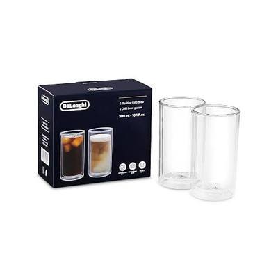 De'Longhi Double wall Cold Brew Glass Large, (10.1fl oz/300ml) Set of 2