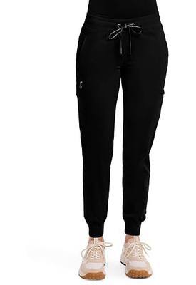 Healing Hands Purple Label Women's Jogger Scrub Pant with 7 Pockets | 2-way Stretch, Moisture-Wicking Fabric, Adjustable Drawstring Waistband, Rib-Knit Waist & Cuffs, Quick Dry, For Active Wear