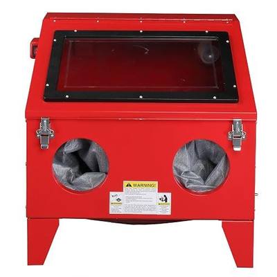 40 Gallon Bench Top Air Sandblasting Cabinet | Heavy Duty Steel, Includes Gun and 4 Nozzles, 60-125PSI/6-25CFM, For Rust Removal, Stain, Paint