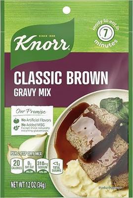 Knorr Gravy Mix For Delicious Easy Meals and Side Dishes Classic Brown Gravy With No Artificial Flavors, No Added MSG 1.2 oz (Pack of 5)