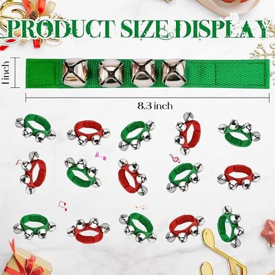 YoleShy Jingle Bells Instrument, Wrist Bells Hand Music Bell Instrument Jingle Bell Bracele (20)