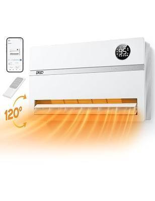 Dreo Smart Wall Heater, Electric Space Heater for Bedroom 1500W, 120° Vertical Oscillation, Adjustable Thermostat, Remote Control, 24H Timer, Easy-Mount Heater for Indoor Use, Works with Alexa, WH719S
