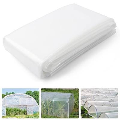 Greenhouse Plastic Sheeting, 10 x 30 FT 6 Mil Green House Plastic Covering Heavy Duty, UV Resistant Clear Greenhouse Film for Farm, Garden, Nursery, Henhouse