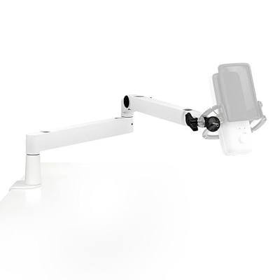 Elgato Wave Mic Arm LP White, Low Profile Boom Arm | Sits below shoulder line, 360-degree rotation, Magnetic cable channels, All-metal build, Fully adjustable mount