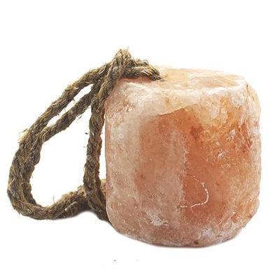 Himalayan Salt Lick Natural Minerals Block on Rope for Horses,Cattles,Deer,Goat and Other Livestock Long Lasting Original Pink Salt Lick (2.4-3.3 lbs)