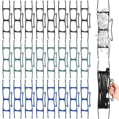 Soaoo 24 Pcs Christmas Light Storage, 16.5 Inch All Purpose Light Storage Holder Christmas Light Cord Wind up Organizer Holiday Light Storage for Tree Lights Extension Cord(Black, Blue, Green)