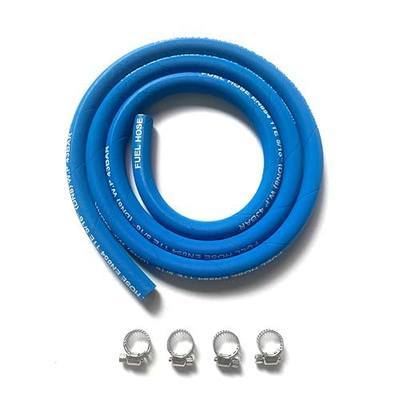Fuel Line Hose 5/16" inch,5AN High Pressure Hose 2.8Mpa 400PSI 8mm 5FT for Fuel Systems Engines Tube Hose Blue Multiple Size Options (Attached Hose Clamp)