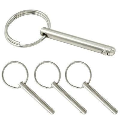 Quick Release Pin, 4pcs, 1/4" Diameter, 1-1/2" Usable Length | 2" Overall Length, 316 Stainless Steel, Bimini Top Pins, for Boat Marine Hardware