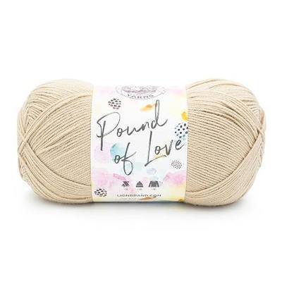 Lion Brand Yarn, Pound of Love Crochet Yarn, Sugar Cookie, Brown, 1 Pack | Large Skein Everyday Basic 100% Acrylic Worsted Weight Knit Fiber for Baby Blankets, Classic Afghans, Sweaters, Scarf Sets