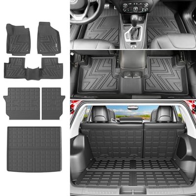 powoq Floor Mats Cargo Mat Compatible with 2019-2023 Jeep Cherokee