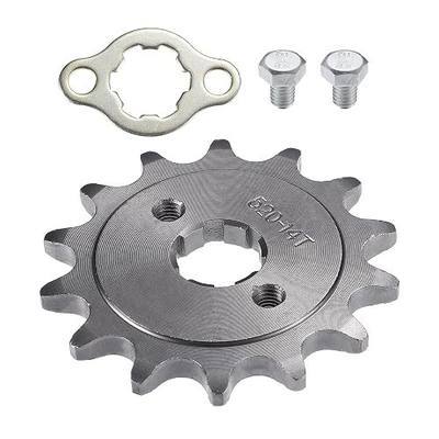 X AUTOHAUX 1 Set 520 Style 14 Teeth 20mm ID Motorcycle Front Engine Sprocket Fit for 50cc 70cc 110cc 125cc Motorcycle Dirt Pit Bike Mini Bike ATV