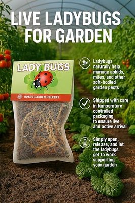 1500 Live Ladybugs (Hippodamia Convergens) | Live beneficial insects for home and garden use.