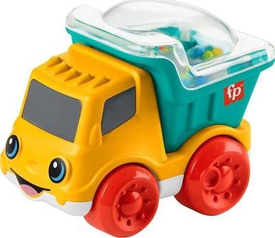 Fisher-Price Poppity Pop Dump Truck Baby Toy | Push Along Vehicle, Fine Motor Activities, Infants & Toddlers Ages 6+ Months