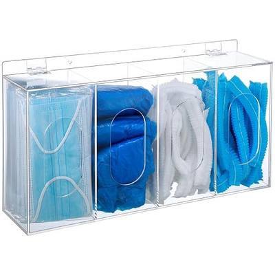 Soaoo 1 Pcs Shoe Cover Dispenser Clear Wall Mounted Shoe Cover Box