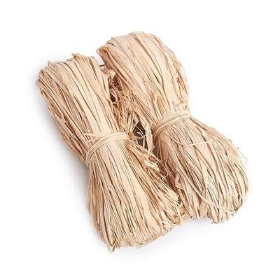 2Pcs Natural Raffia Paper Ribbon, Raffia Straw Ribbon Perfect for Crafts Weaving, Florist Bouquets Decoration, Christmas, Gift Wrapping, Gift Box Filler, Craft DIY