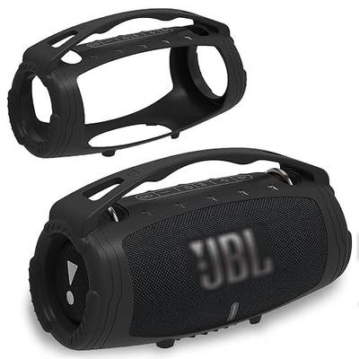 JCHPINE Silicone Cover Case for JBL Xtreme 3 Portable Bluetooth Speaker, Protective Skin Holder for JBL Xtreme 3 Portable Bluetooth Speaker Accessories (Only Case)(Black)