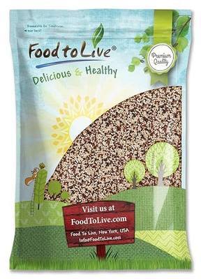 Food to Live Tri-Color Quinoa Grain, 12 Pounds – Blend of White, Black, and Red Whole Seeds. Pre-Washed and Ready to Cook. A Nutrient-Rich Superfood in Bulk. Good Source of Fiber and Protein. Kosher
