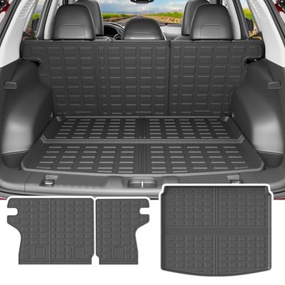 powoq Cargo Mat Compatible with 2017-2025 Jeep Compass TPE Rear Trunk Mat Cargo Liners Replacement for 2017 2018 2019 2020 2021 2022 2023 2024 2025 Jeep Compass Accessorie (Rear Trunk Mat)