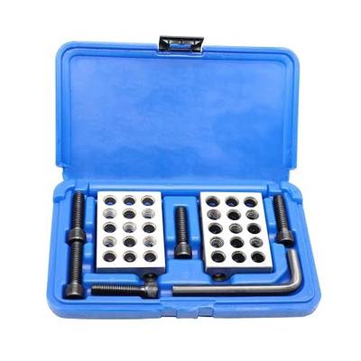 Pair 1 x 2 x 3-Inch Parallel Blocks Set 23 Holes 0.0001 Precision | Ultra-precision parallel blocks set, Complete set including storage case and fixing screws for CNC & milling setup