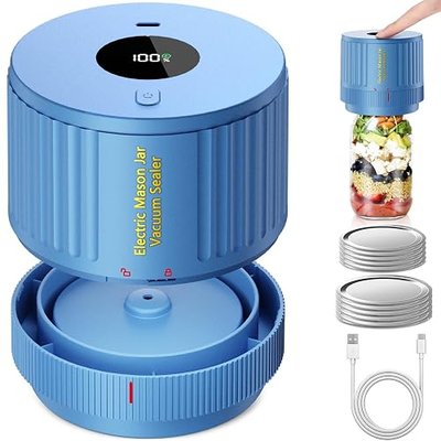 LOVE MOMENT Electric Mason Jar Vacuum Sealer Kit for Wide Mouth and Regular Mouth Mason Jars
