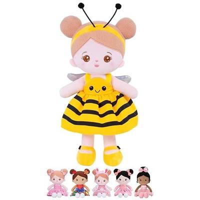 OUOZZZ Soft Plush Baby Doll 12.6 Inch, Yellow Bee Dress Snuggle Buddy | First Birthday Toy & Gifts for 1 Year Old Girls, Ideal 1 Year Old Girl Gifts Cuddly Companion for Infants & Toddlers