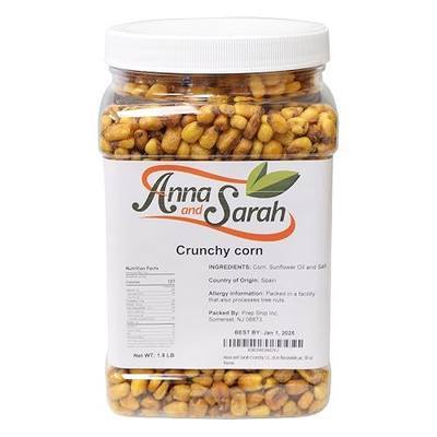 Anna and Sarah Crunchy Corn- Roasted and Salted Corn Nuts-Natural Cravings - Original Toasted Corn Kernels Crunchy Snack in Reuseable Jar, 30 oz | Crunchy Texture, Naturally Delicious, Perfect Snack, Resealable Jar, Great for Sharing