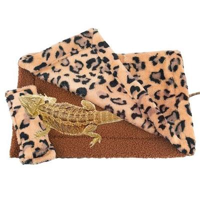 ADOGGYGO Bearded Dragon Bed Blanket Pillow Set, Soft Lizard Sleeping Bag | Bearded Dragon Tank Accessories, Cozy Plush Fabric, Warm Hideout Nest, Fits Bearded Dragons & Small Reptiles