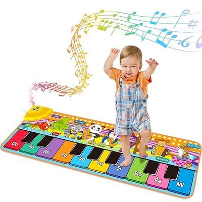Kids Floor Piano Mat, Musical Keyboard Playmat for Kids Aged 1 2 3+ | Animal Touch Floor Piano Mat, 25 Music Sounds Dancing Play Mat, Ideal Sensory & Early Learning Gift Sensory Educational Toys