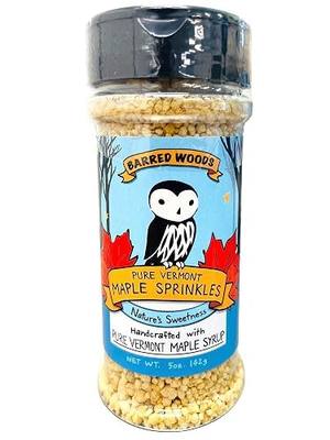 Barred Woods Maple - Pure Vermont Organic Maple Sprinkles Crunch (Perfect Coffee, Ice Cream and Yogurt Topping) - Maple Sugar Pebbles