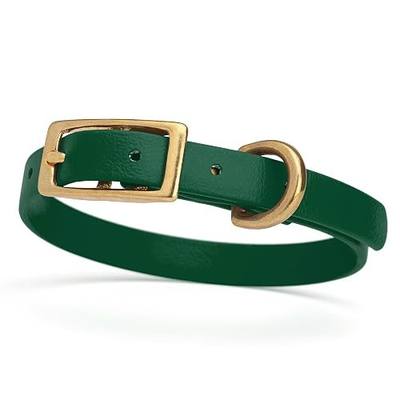Viper Biothane Heavy Duty Waterproof Dog Collar Strong Coated Nylon Webbing w/Solid Brass Hardware Odor-Proof Easy to Clean High Performance Fits Small Medium or Large Dogs, Hunter Green