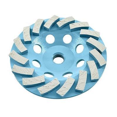4.5" Concrete Grinding Wheel, 16 Turbo Segments, 5/8"-11 Threaded Arbor | Diamond cup wheel for concrete and masonry grinding. #30/40 grit, medium bond, 5/8"-11 threaded arbor