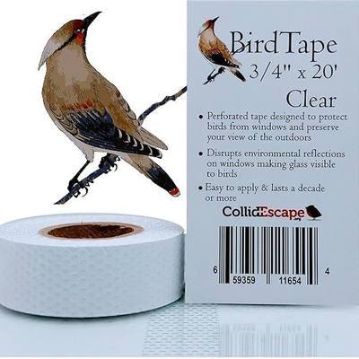 COLLIDESCAPE Spiderweb Clear BirdTape for Windows (3/4" x 20' - Covers 1 to 2 panes) | Bird Tape Decals to Prevent Bird Strike Prevention for Glass | Clear