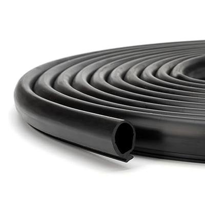 RV Secondary Slide-in/Slide-Out Seal 018-338-BLK Black Rubber | RV Slot Weather Stripping for Slides 13/16" x 11/16" x 30'