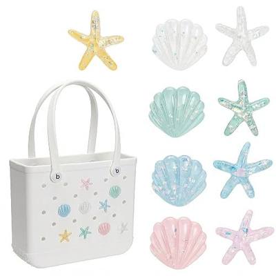 Cute Charms for Bogg Bag and Simply Southern Tote - Decorative Charm Insert Accessories for Women's Rubber Beach Tote Bag