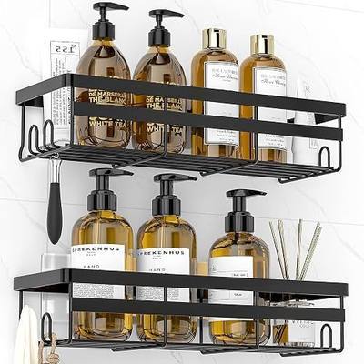 WOWBOX Shower Caddies 2 Pack - Adhesive Hanging Shower Shelf - Bathroom Organizers and Storage, No Drilling Stainless Shower Shelves for Home Decor, Bathroom Accessories | Stainless Steel Shower Shelf, Hanging Shower Organizers for Bathroom Storage, Home Decor, Bathroom Accessories